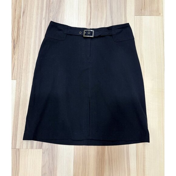The Limited Black Pencil Skirt With Belt Size 6 Polyester/Viscose/Spandex Blend - Picture 1 of 4